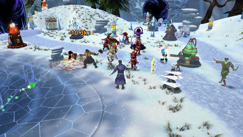 Heroes and towers holding the line in the frozen highlands
